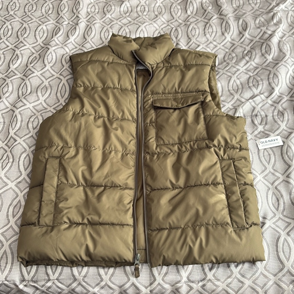 Old Navy Olive Green Puffer Vest